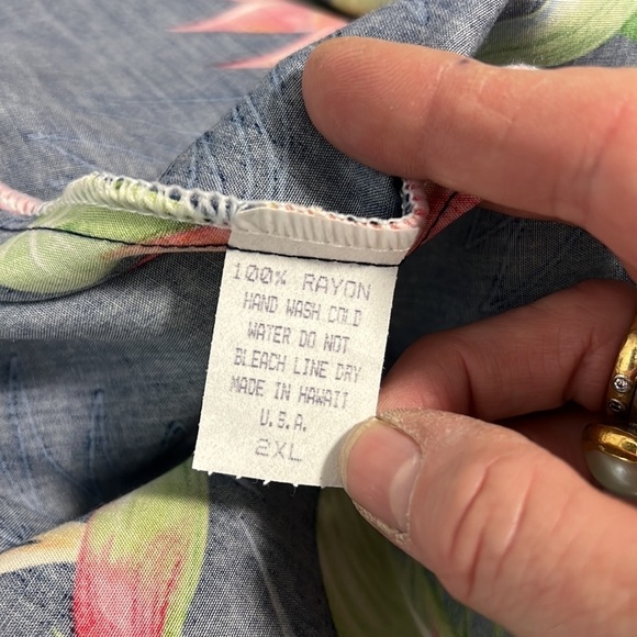 Hawaiian Original Navy Bird of Paradise Floral Midi Dress Size 2XL - Picture 6 of 6